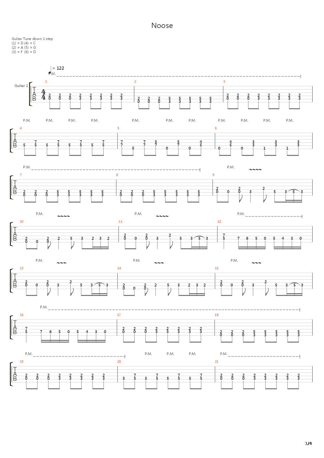 Noose吉他谱