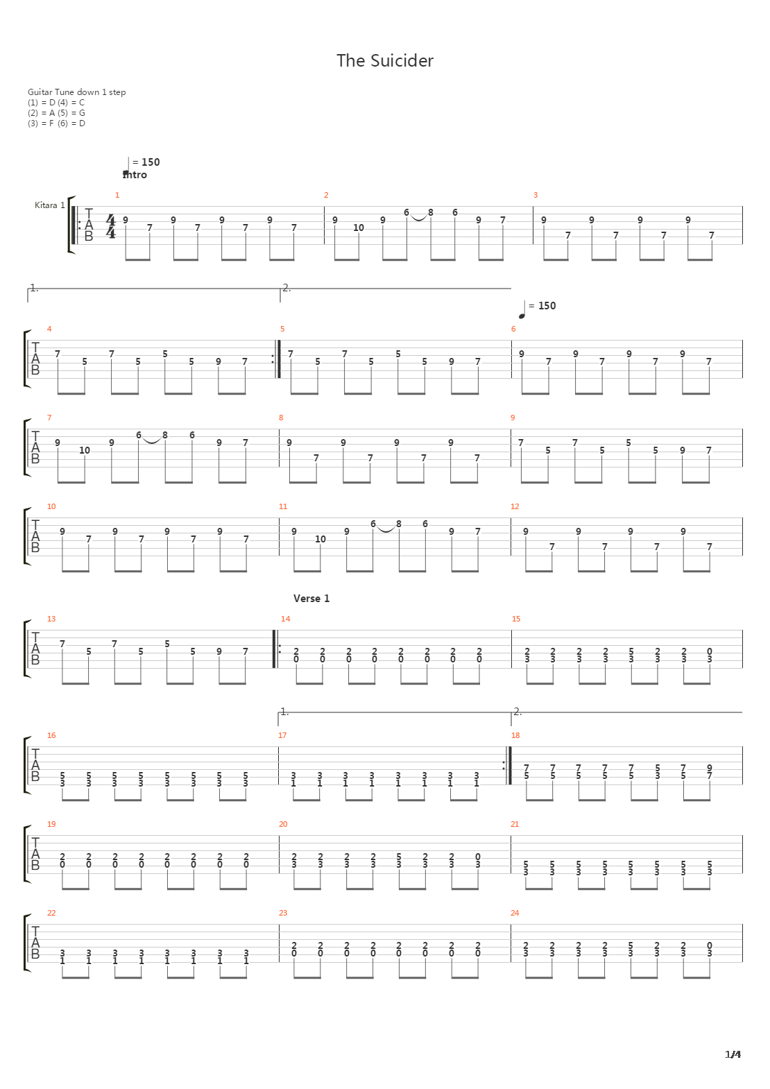 The Suicider吉他谱