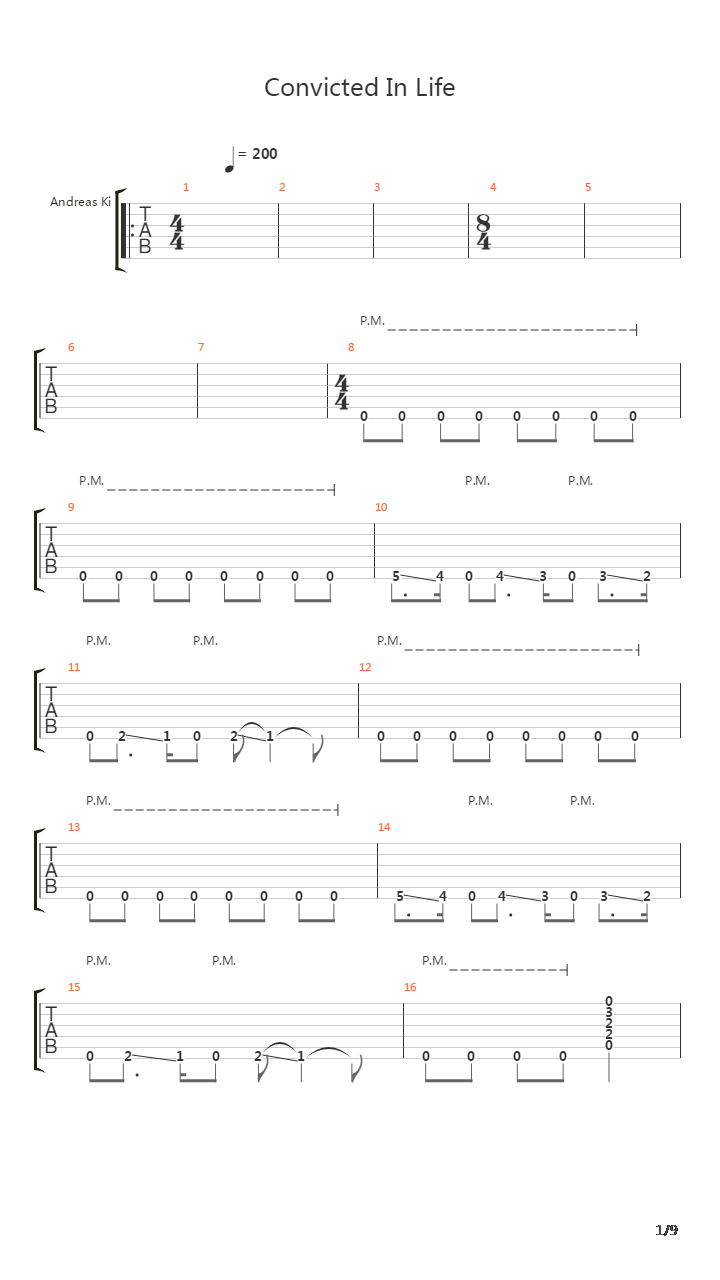Convicted In Life吉他谱