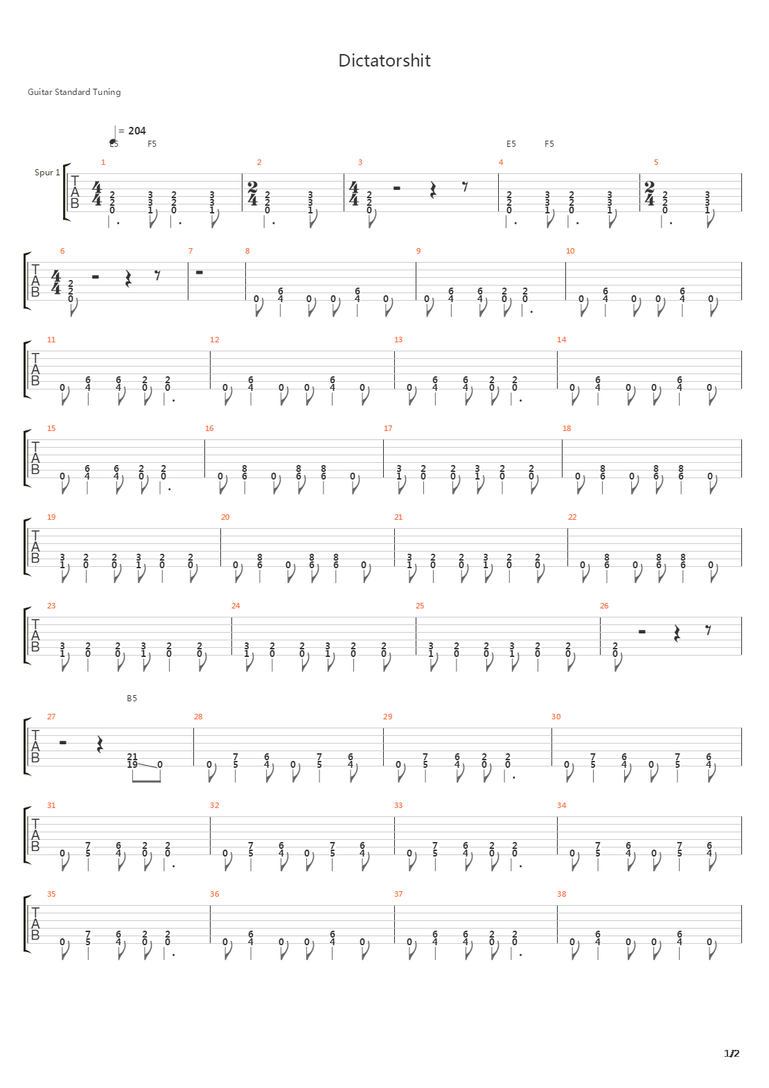 Dictatorshit吉他谱