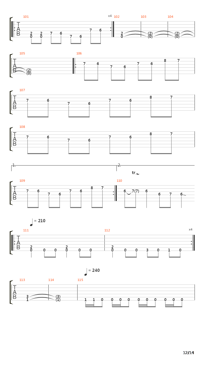 From The Past Comes The Storms吉他谱