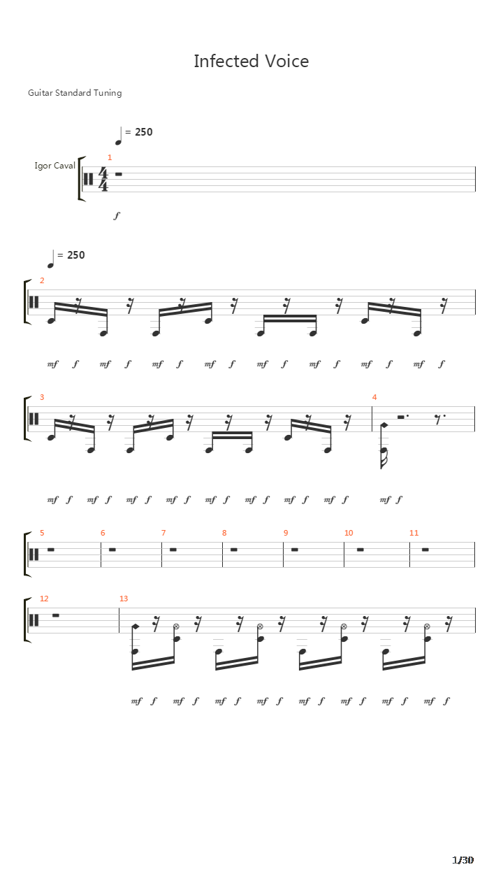 Infected Voice吉他谱