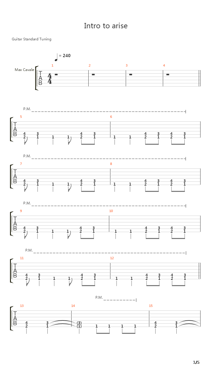 Intro To Arise吉他谱