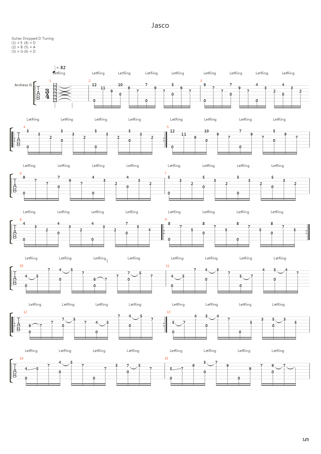 Jasco吉他谱