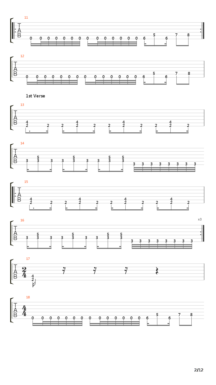 Subtraction吉他谱