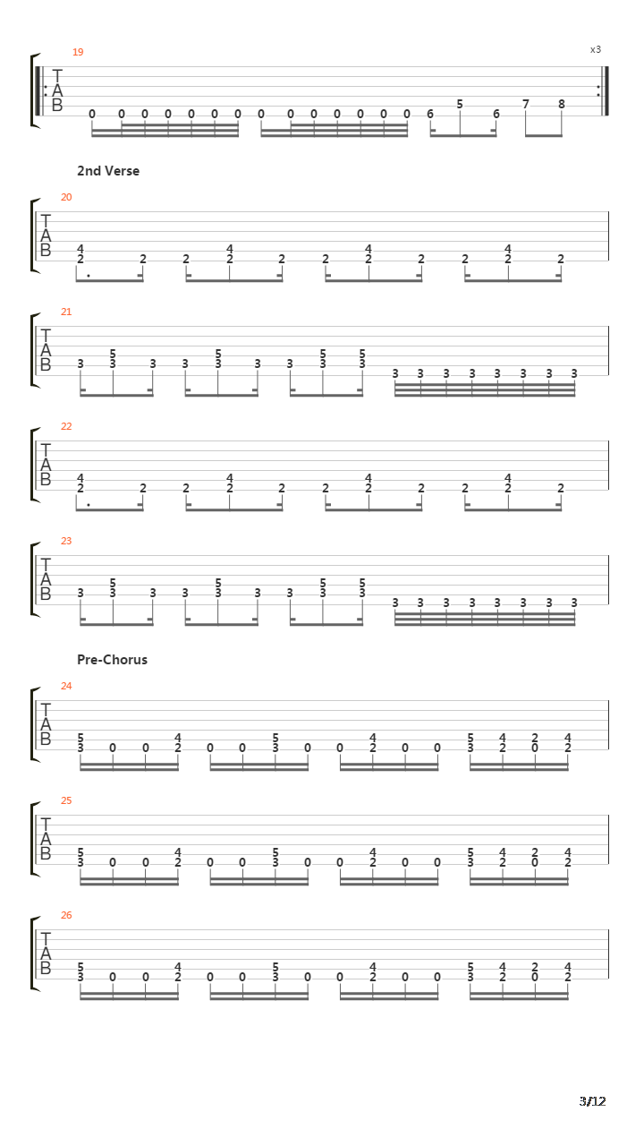 Subtraction吉他谱