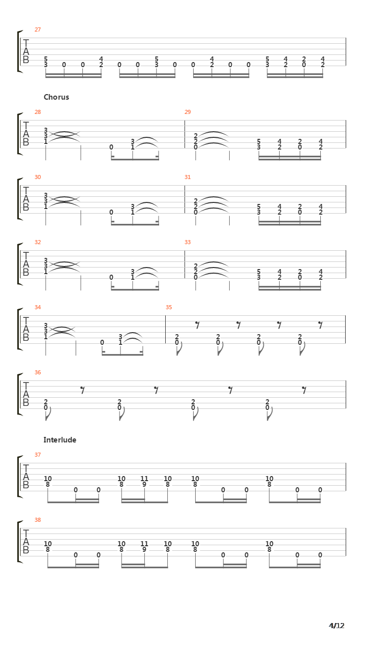 Subtraction吉他谱