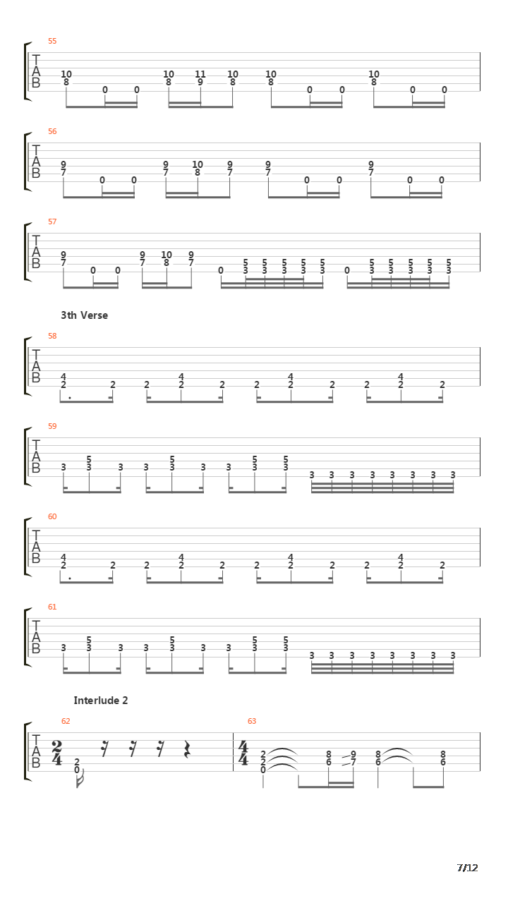 Subtraction吉他谱