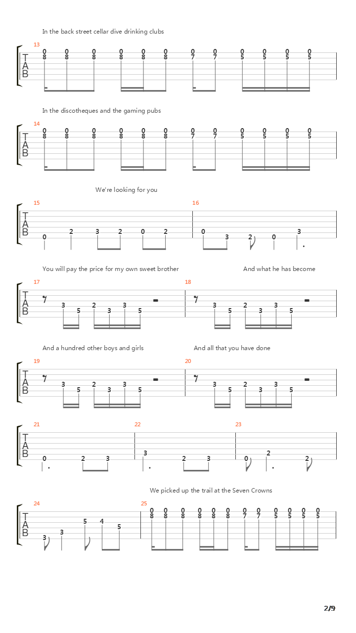 The Hunt吉他谱