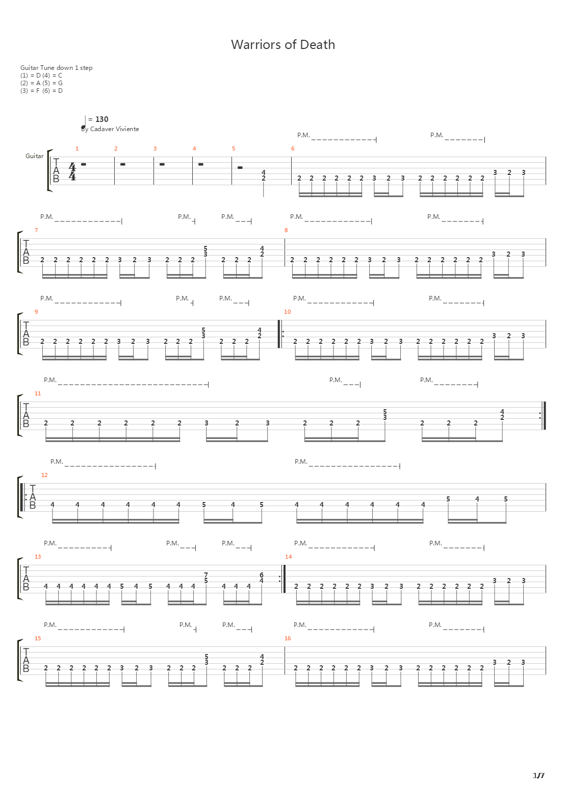 Warrios Of Death吉他谱