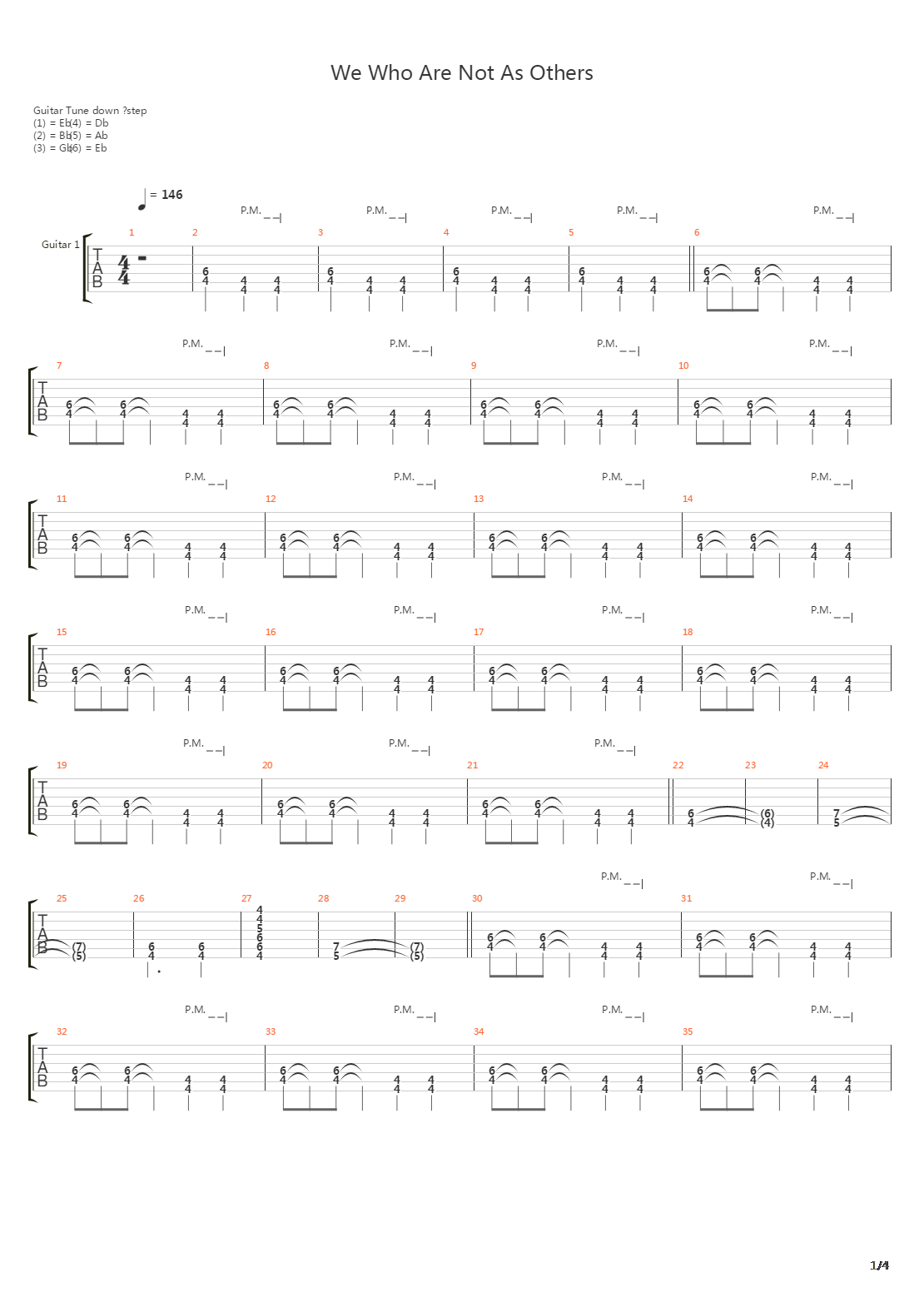 We Who Are Not As Others吉他谱