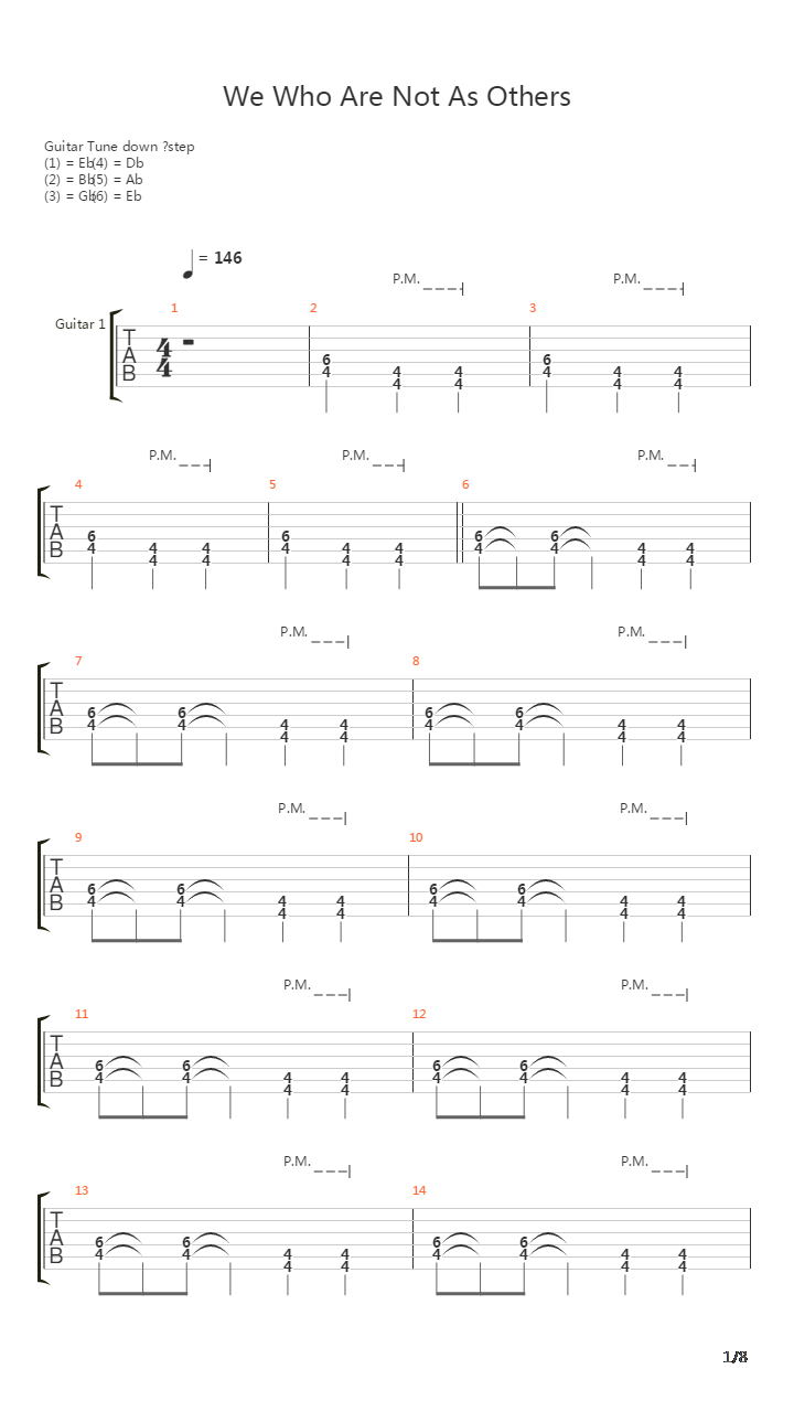 We Who Are Not As Others吉他谱