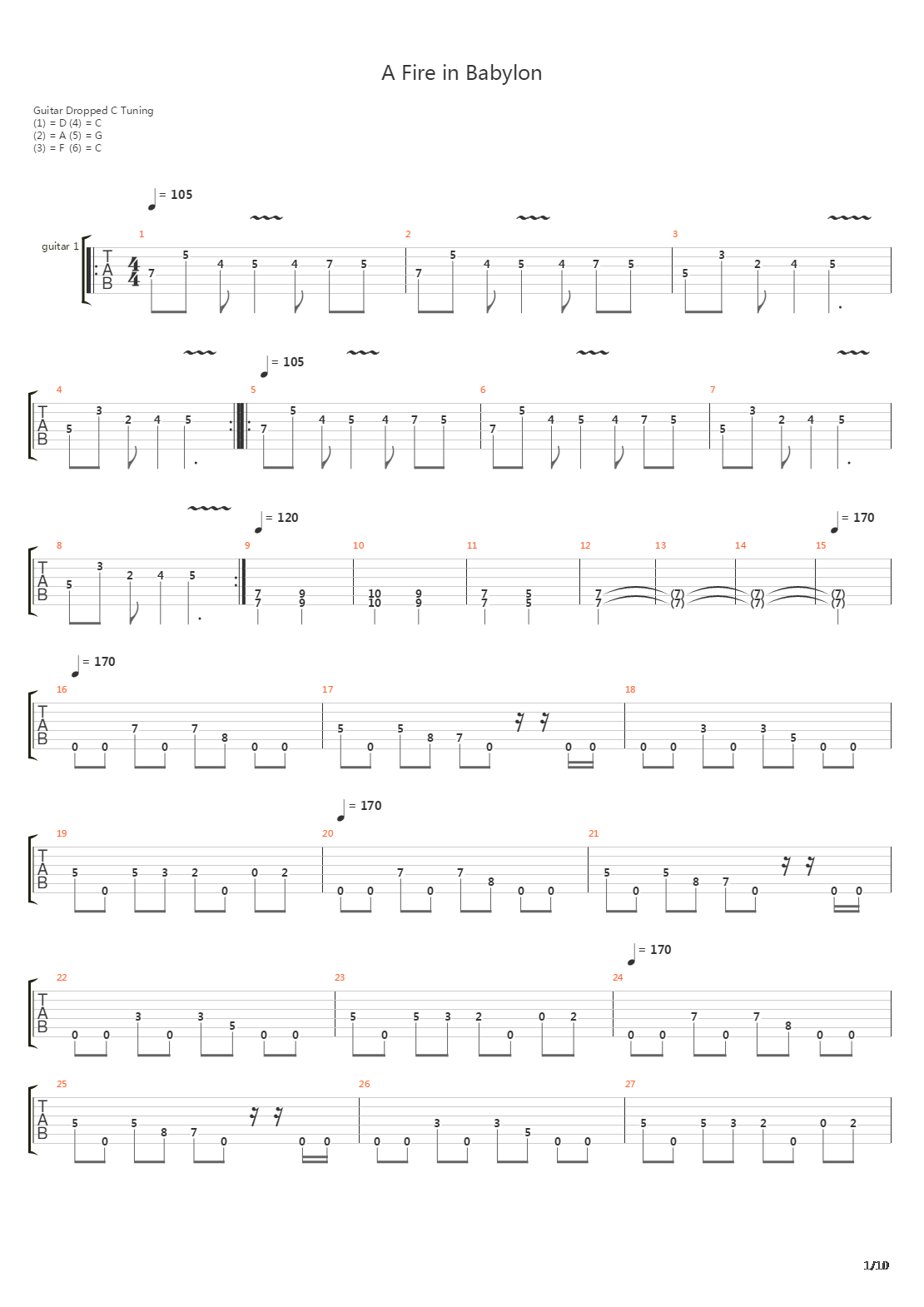 A Fire In Babylon吉他谱