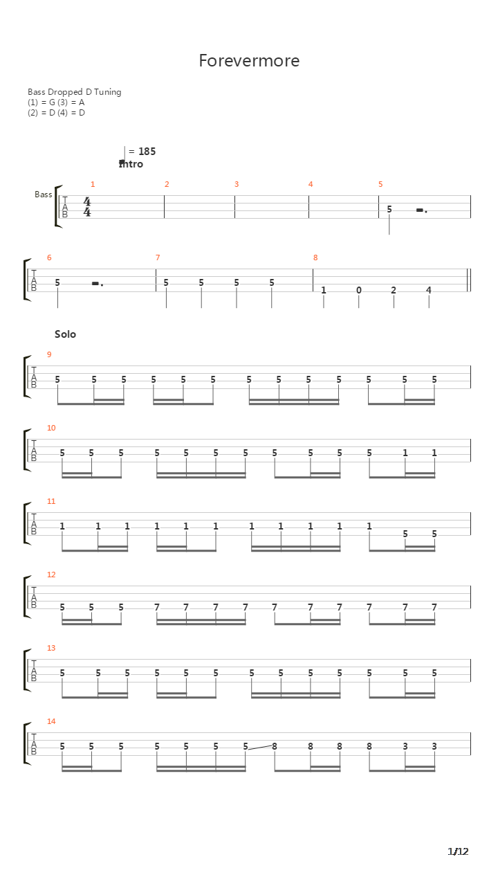 Forevermore吉他谱