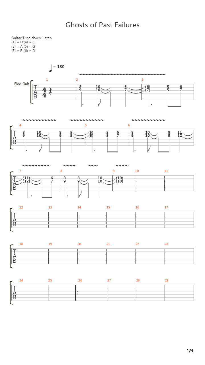 Ghosts Of Past Failures吉他谱