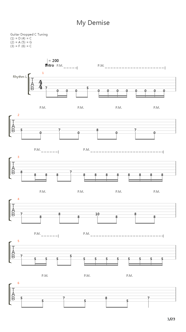 My Demise吉他谱