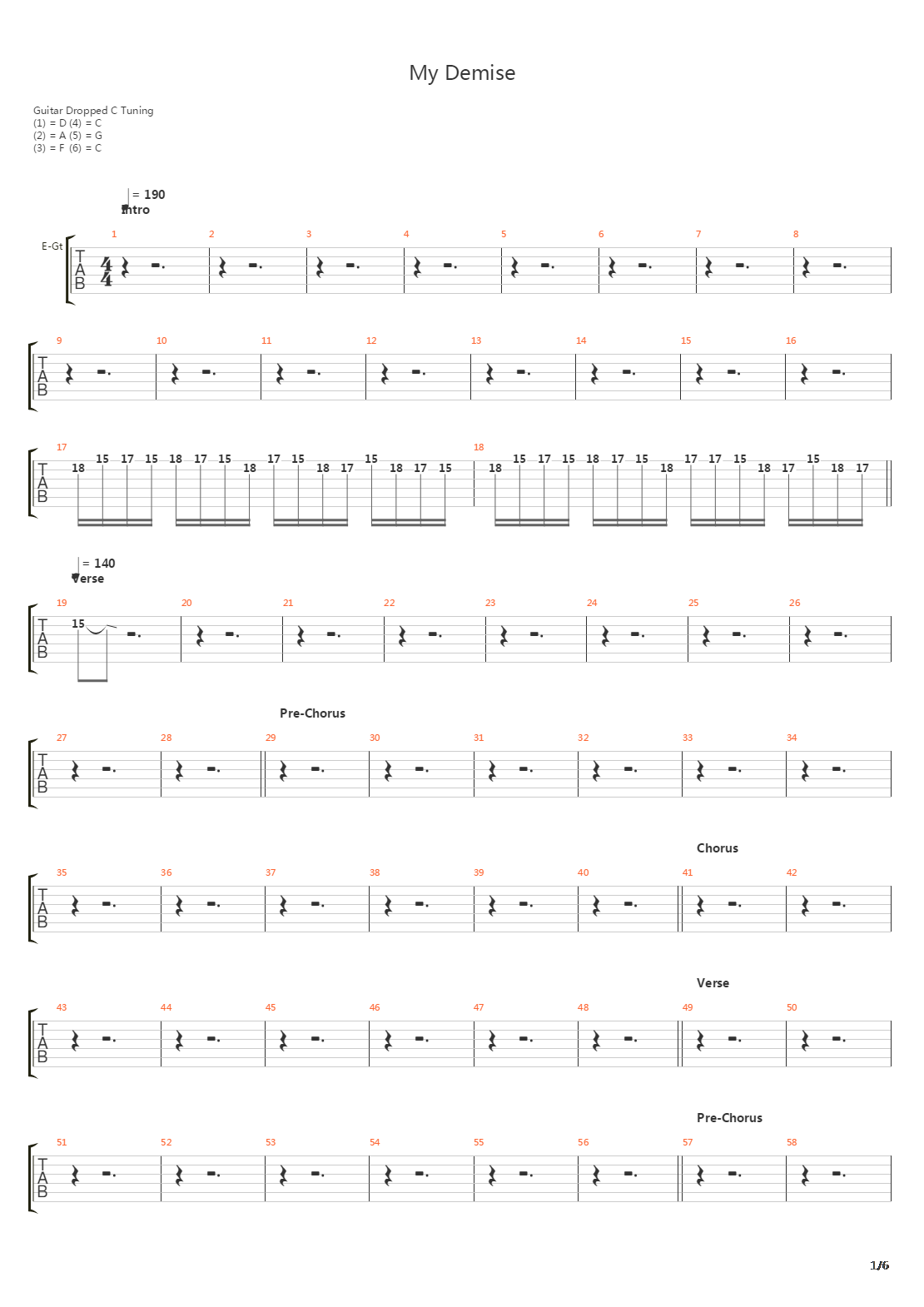 My Demise吉他谱