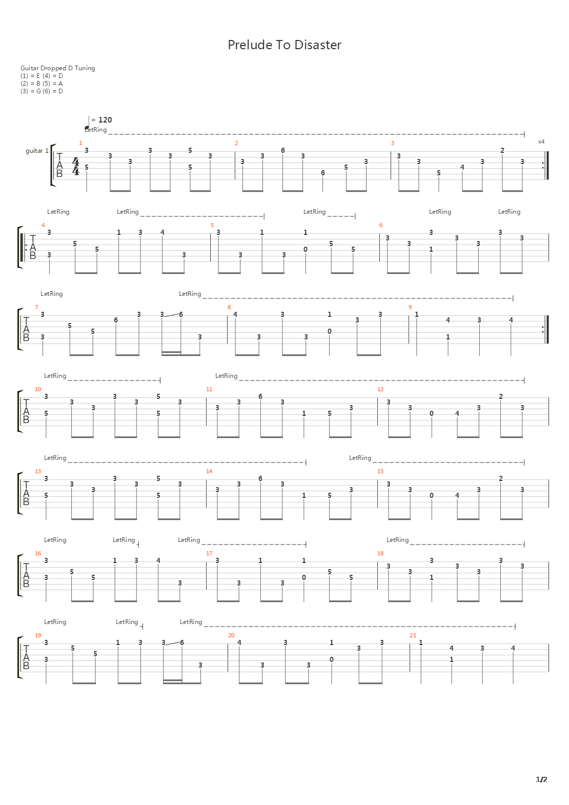 Prelude To Disaster吉他谱