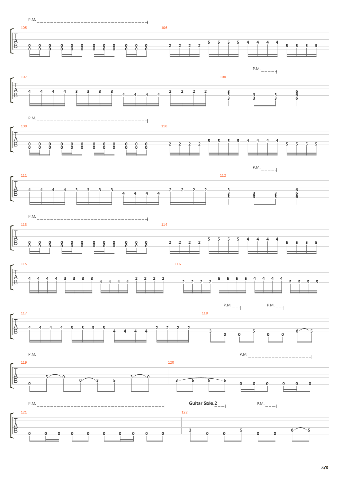 War吉他谱