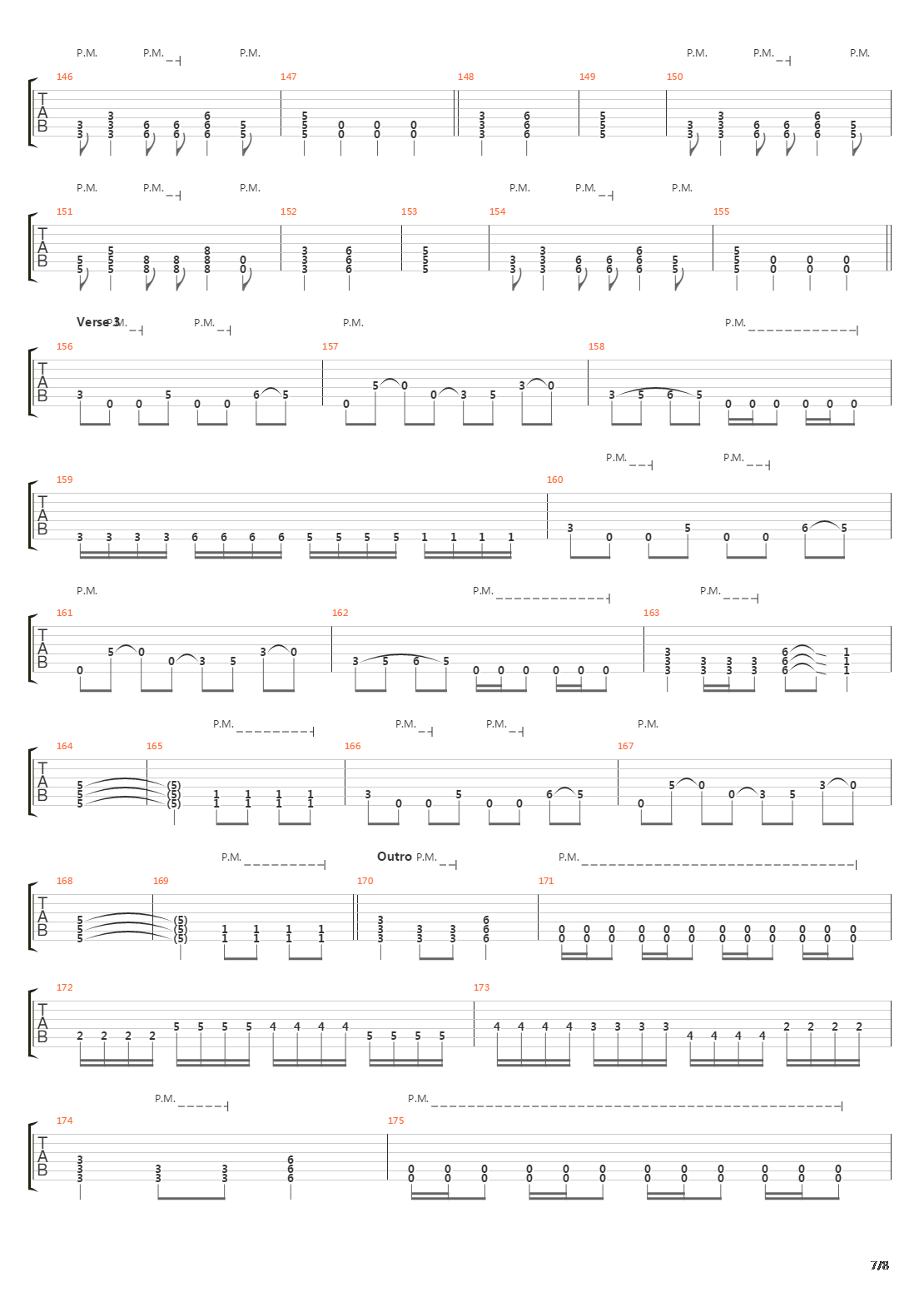 War吉他谱