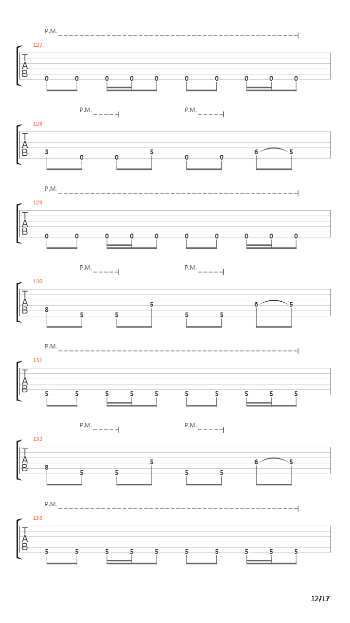 War吉他谱