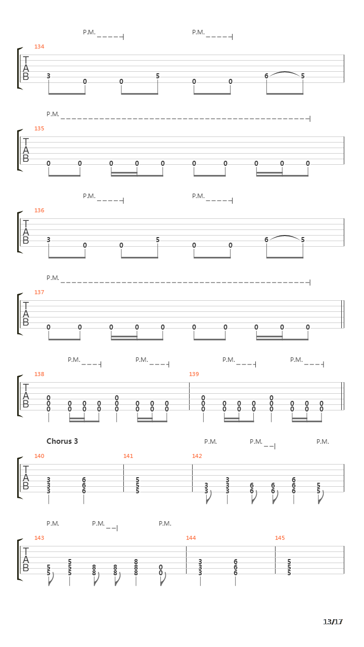 War吉他谱