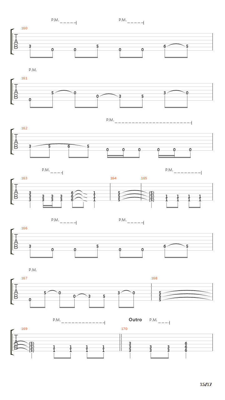 War吉他谱