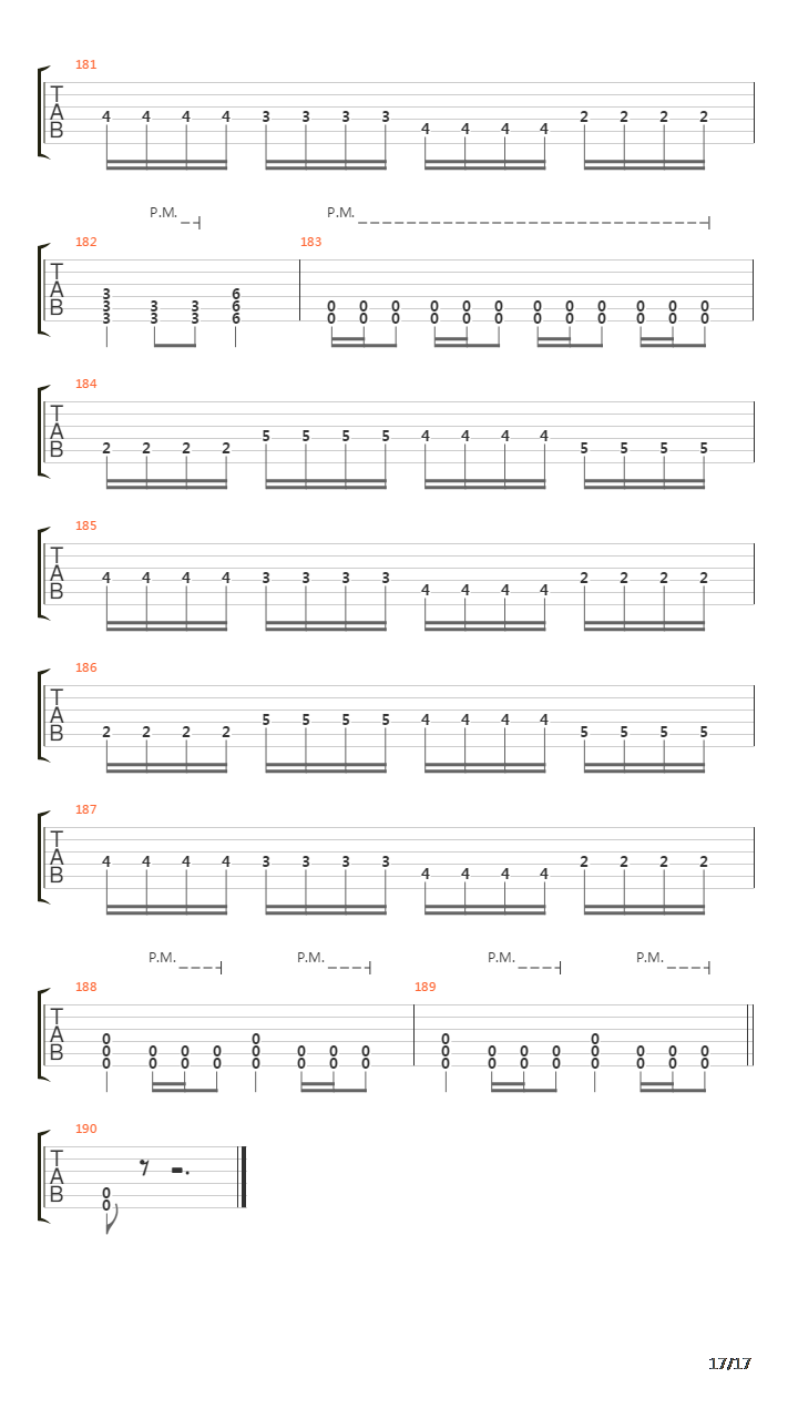 War吉他谱