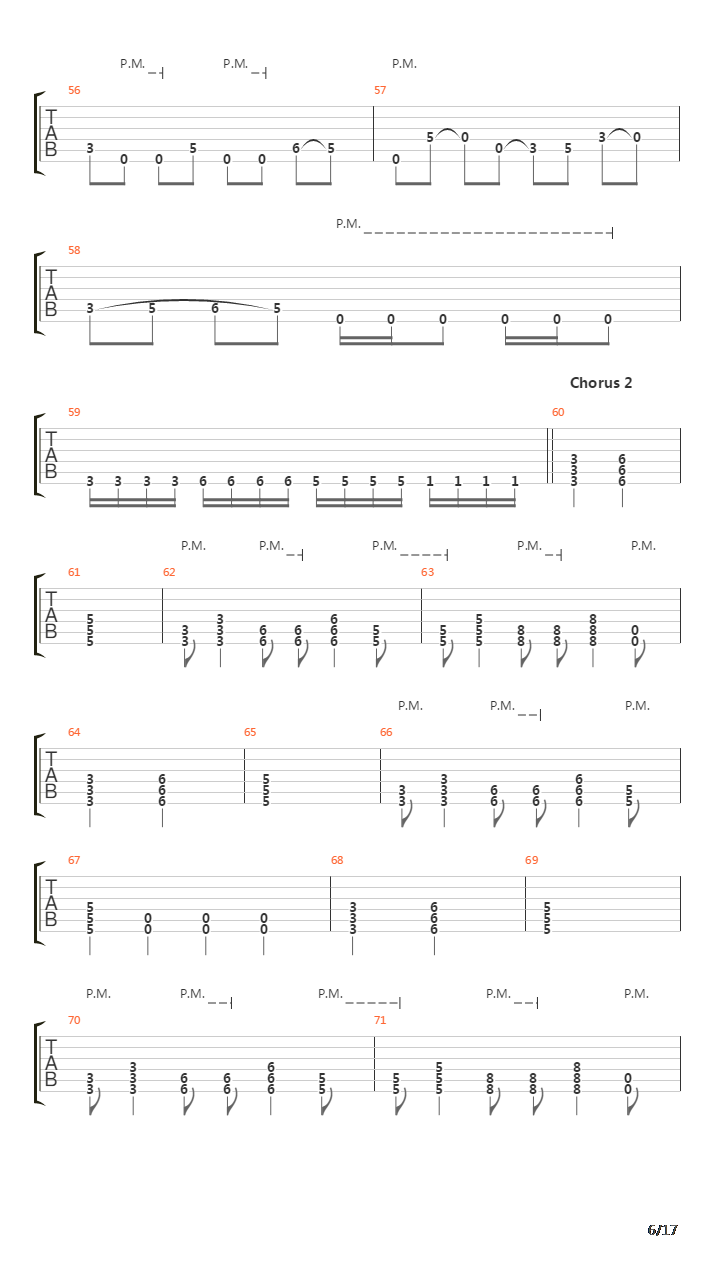 War吉他谱