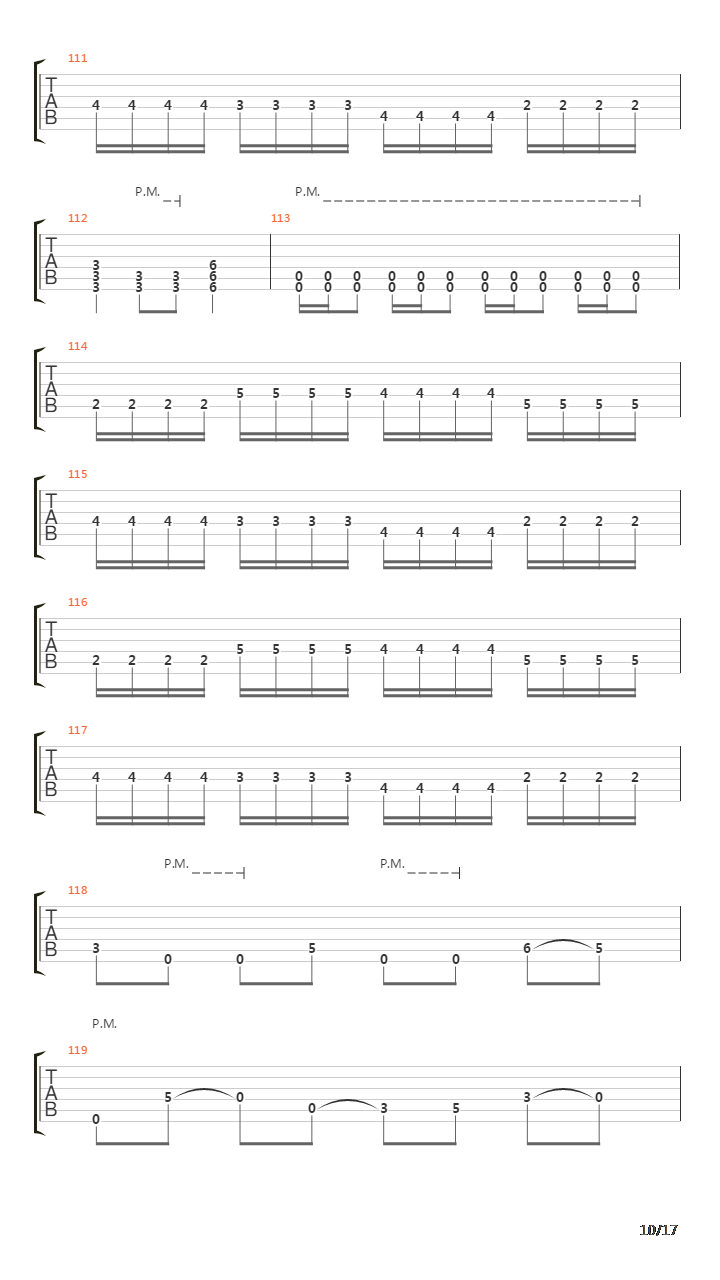 War吉他谱