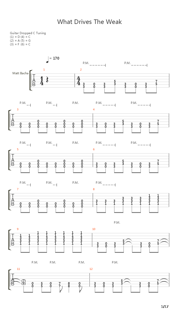 What Drives The Weak吉他谱