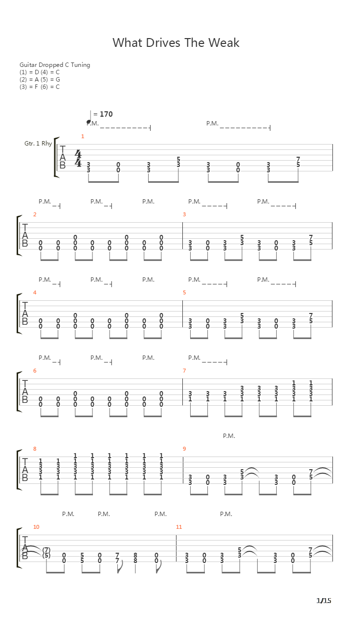 What Drives The Weak吉他谱