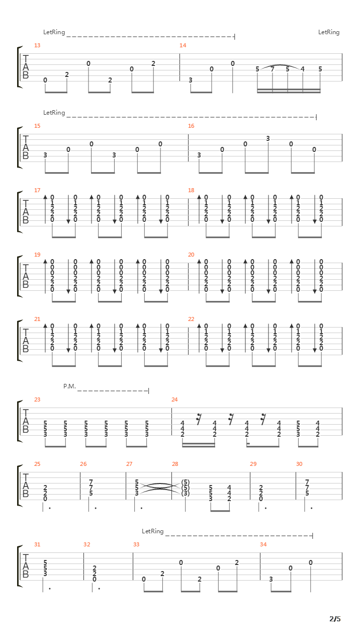 45吉他谱