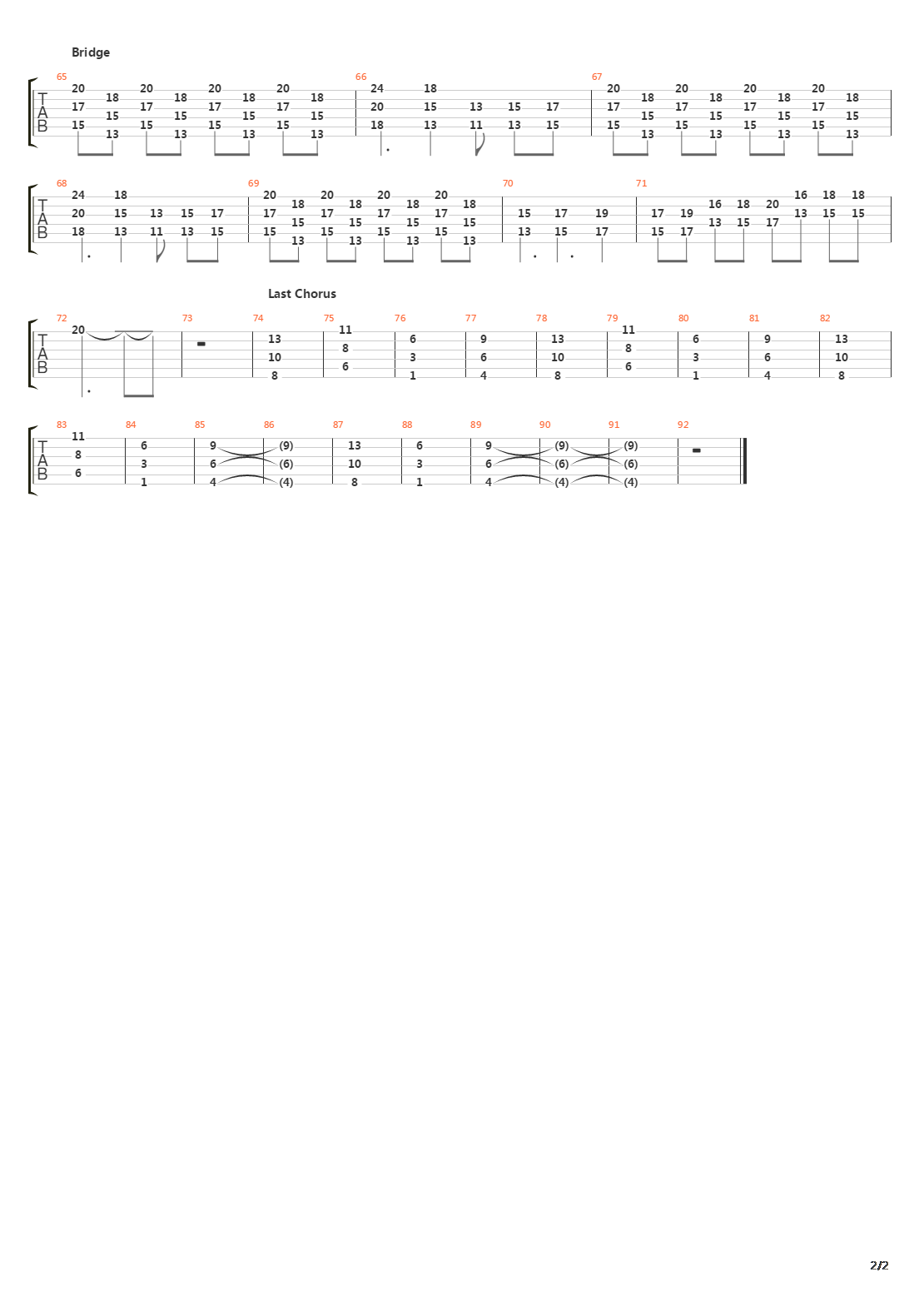 Second Chance吉他谱