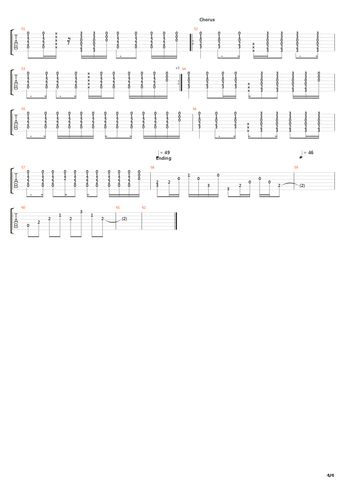 Simple Man吉他谱