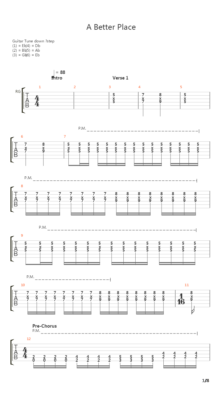 A Better Place吉他谱