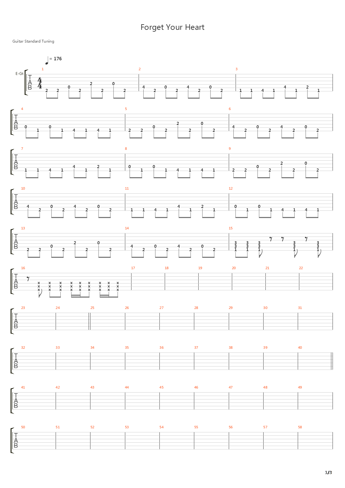 Forget Your Heart吉他谱