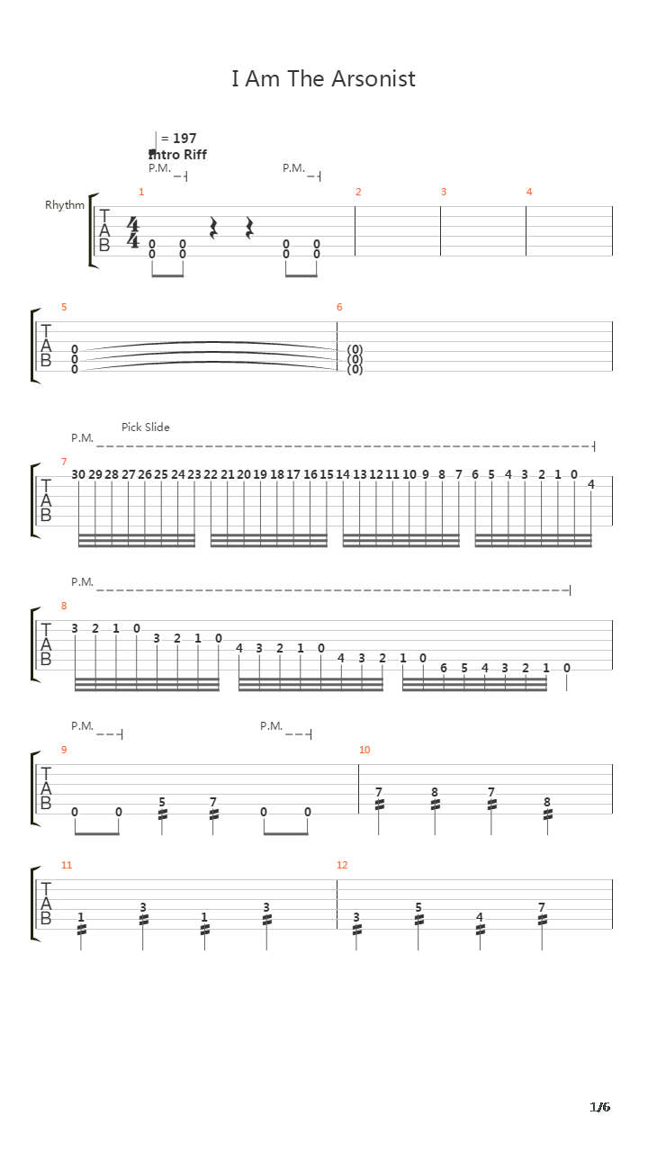 I Am The Arsonist吉他谱