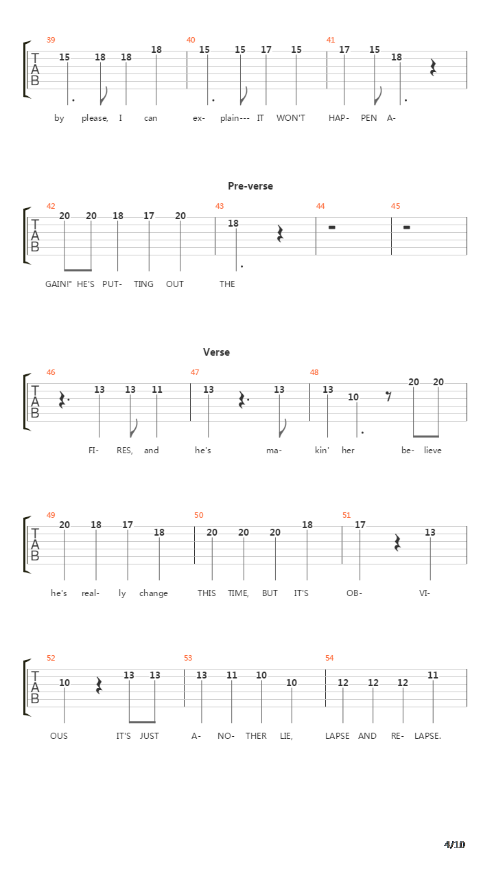 Massachusetts吉他谱