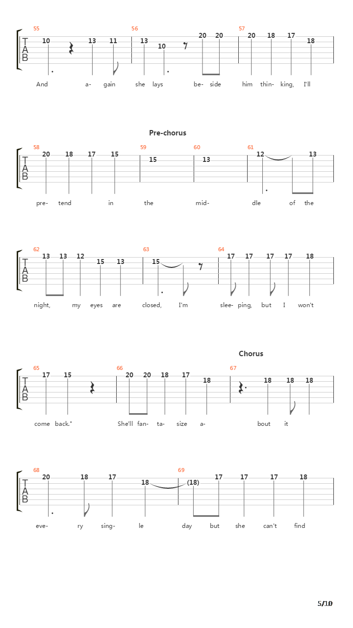 Massachusetts吉他谱