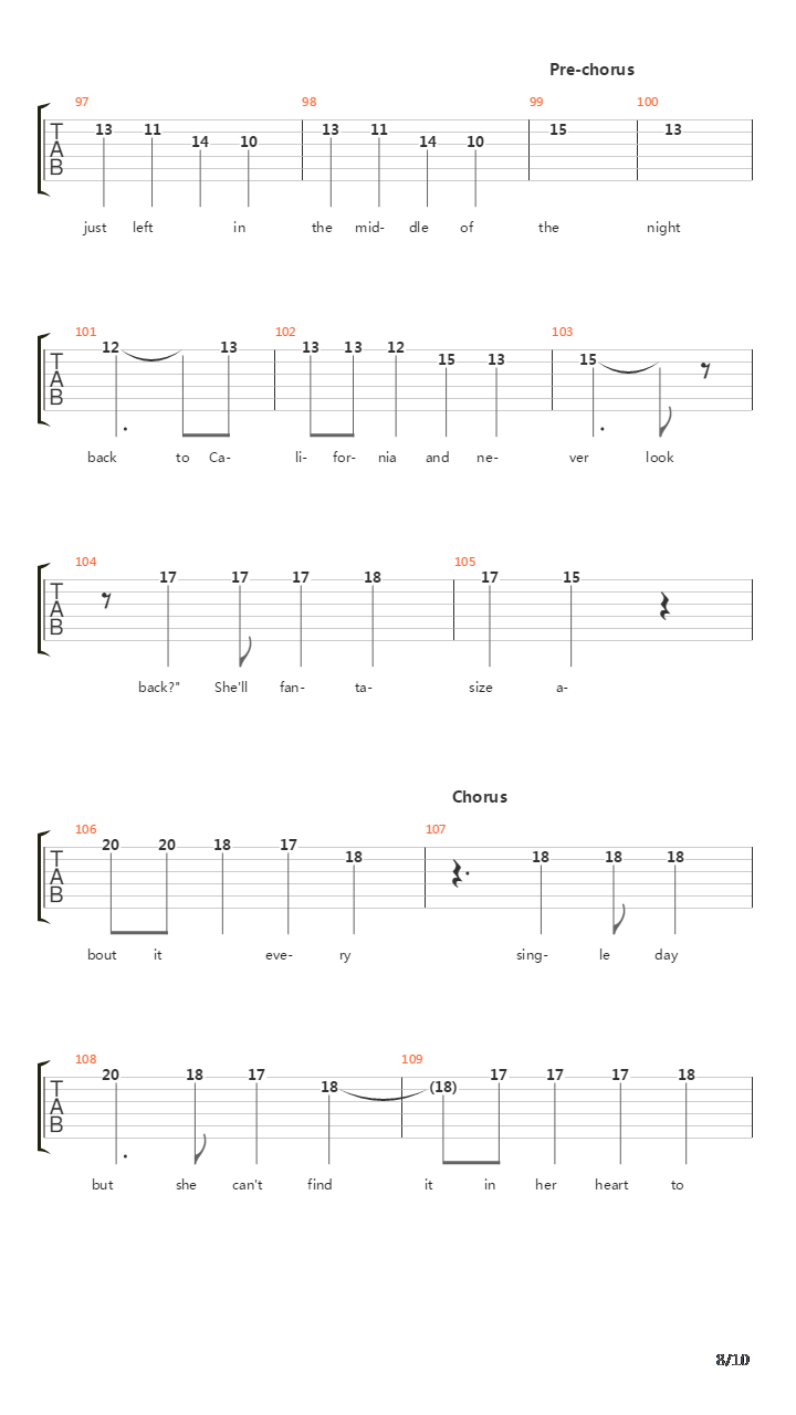 Massachusetts吉他谱