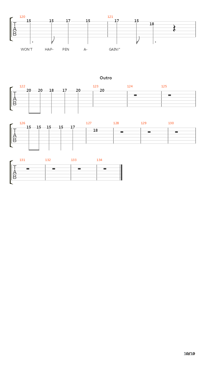 Massachusetts吉他谱