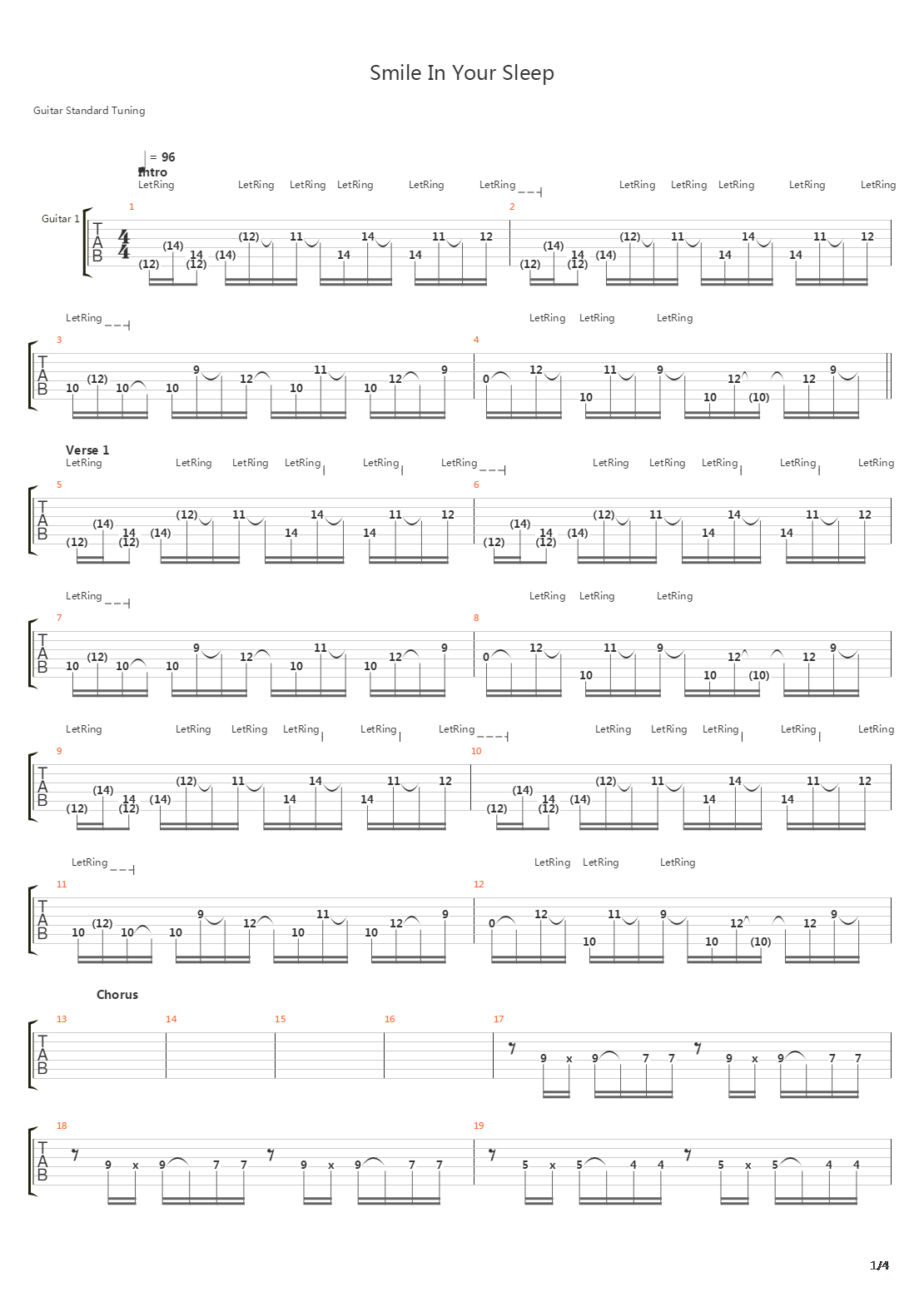 Smile In Your Sleep吉他谱