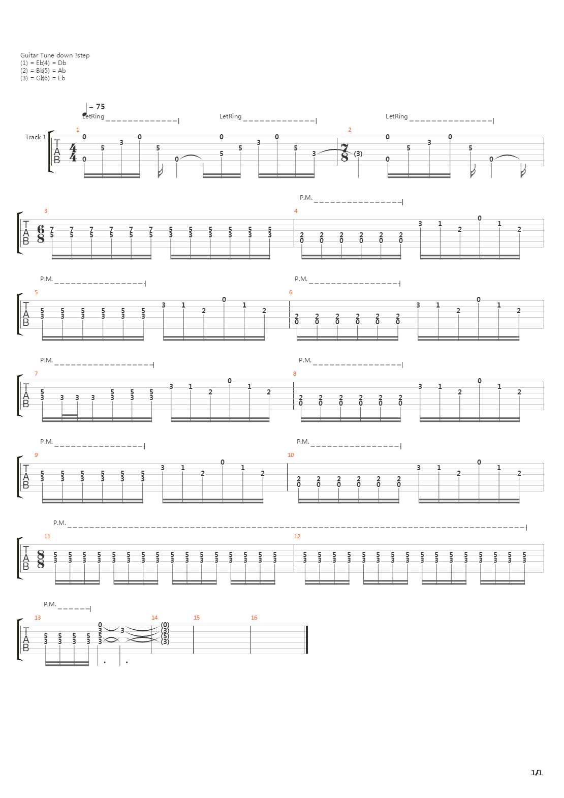 The End吉他谱