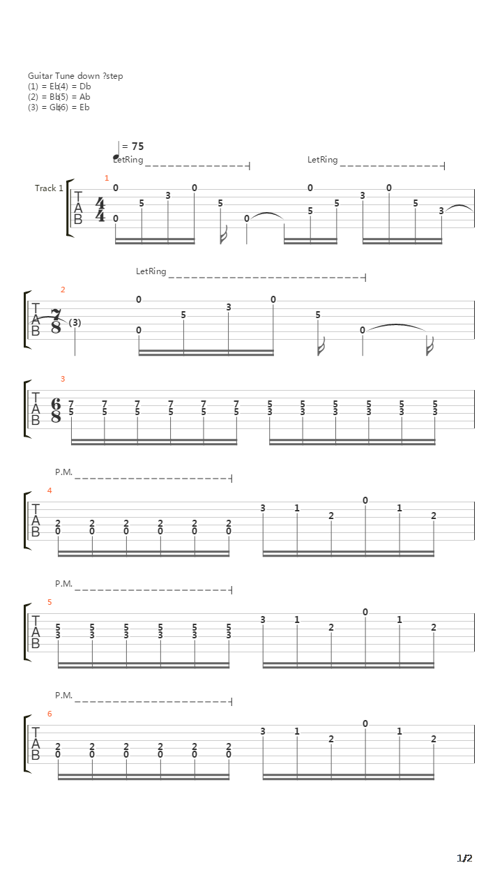 The End吉他谱