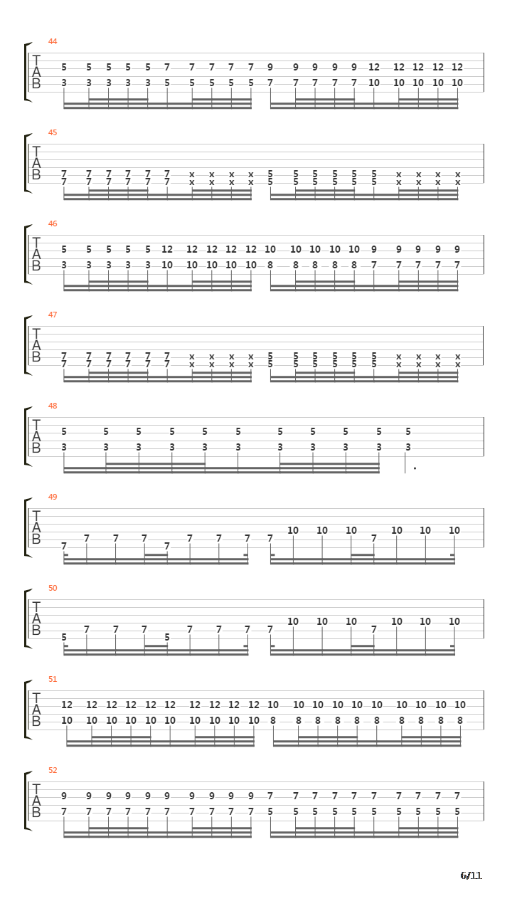 The End吉他谱