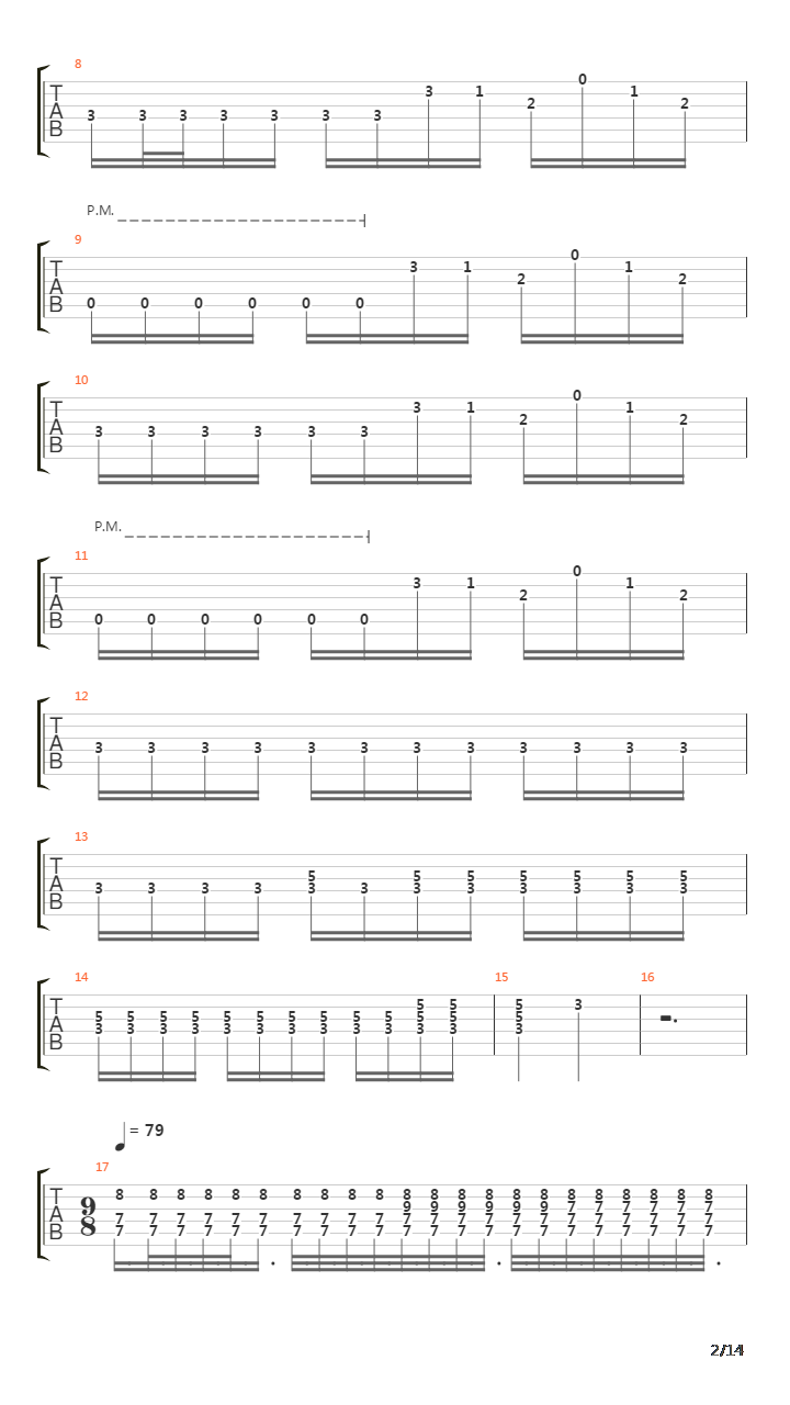 The End吉他谱