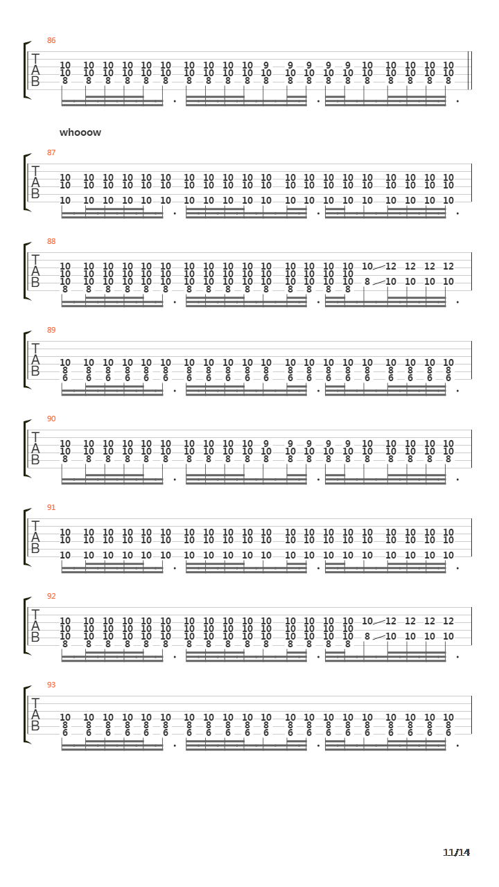 The End吉他谱