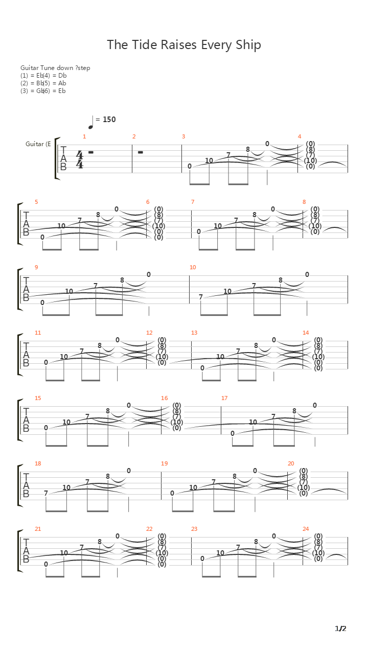 The Tide Raises Every Ship吉他谱