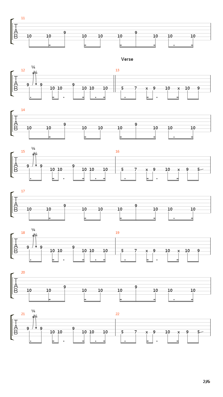 Draining吉他谱